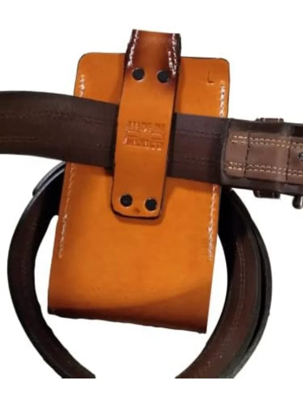 Authentic Leather Western Cell Phone Case for Belt - Magnetic Closure, Universal